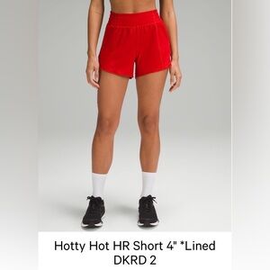 lululemon athletica Hotty Hot HR 4" Lined Shorts - Red